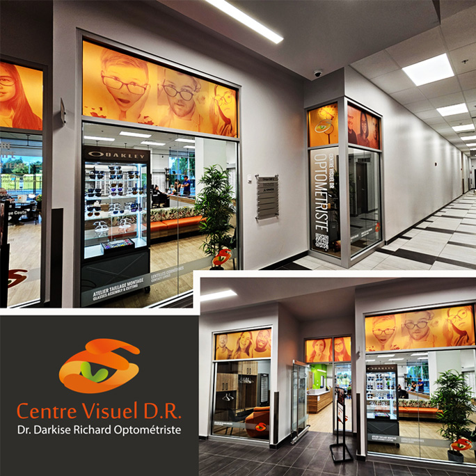 Vitrine et enseigne Centre Visuel DR