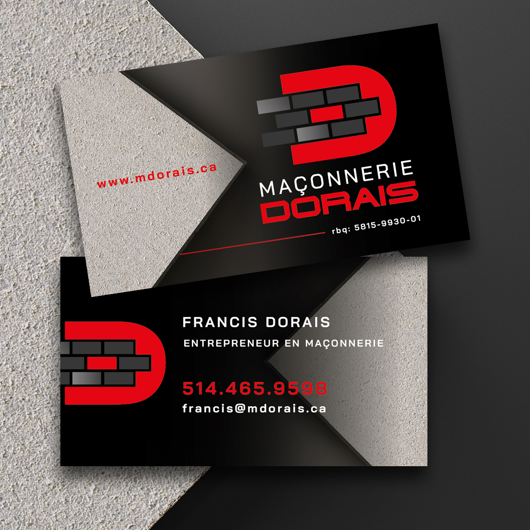 Carte professionnelle Maçonnerie Dorais