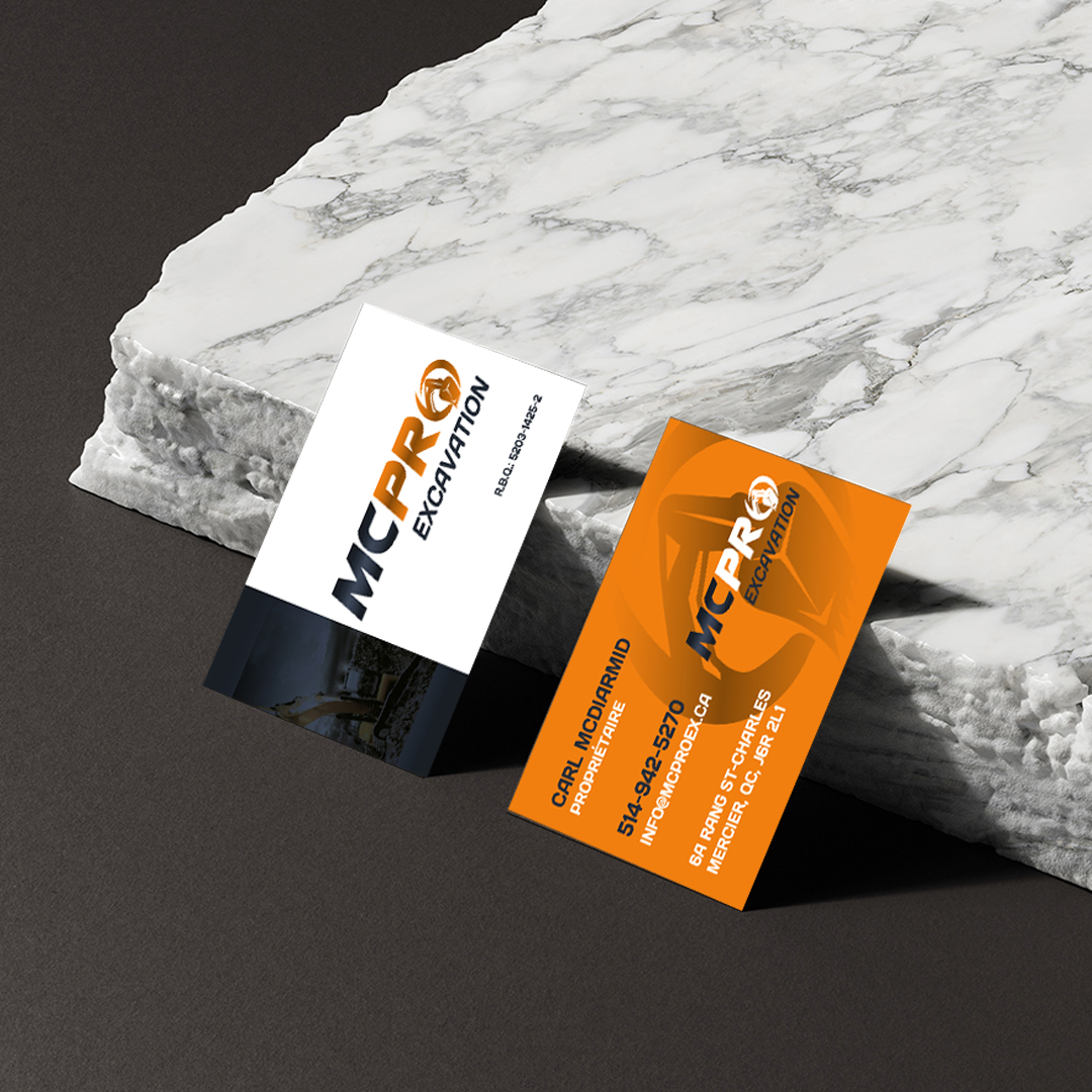 Carte professionnelle Mcpro Excavation