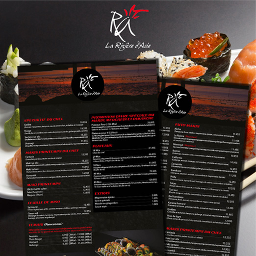 Menu La Rizière d'asie