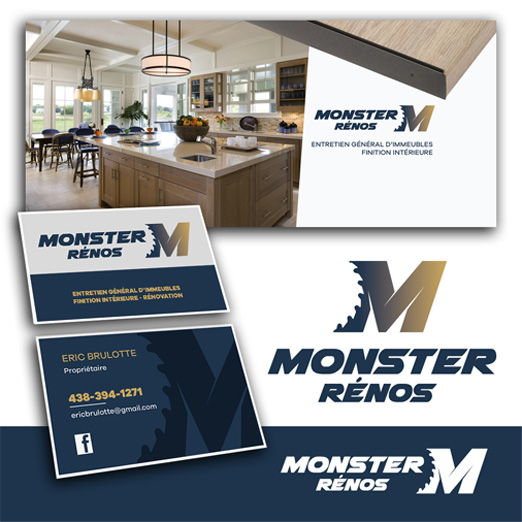 Logo Monster Rénos et carte d'affaire