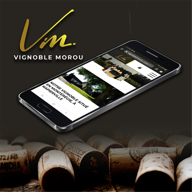 Site de Vignoble Morou sur mobile cellulaire